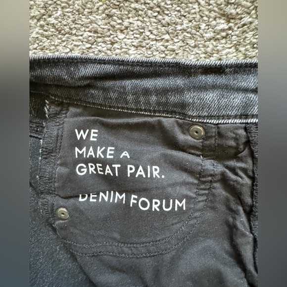 ARITZIA DENIM FORUM Lola High Rise Skinny Jeans 26L Black Rinsed Frayed Hem 25W - Picture 5 of 11